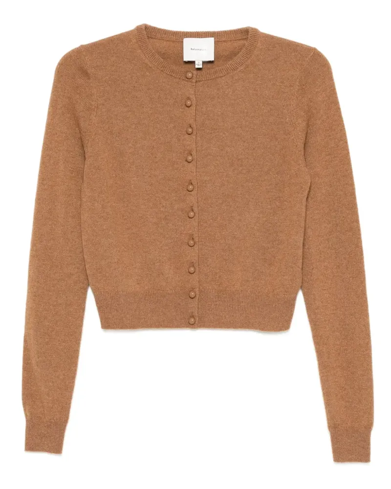 Reformation Caspia Cardigan - Braun Braun