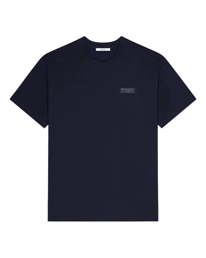 Givenchy T-Shirt mit Logo-Patch - Blau Blau