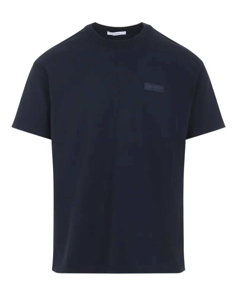 Givenchy T-Shirt mit Logo-Patch - Blau Blau