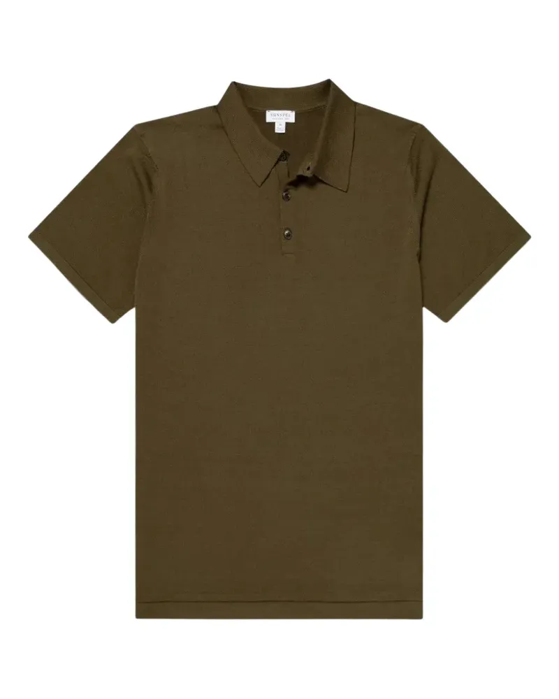 Sunspel cotton short-sleeve polo shirt - Grün Grün