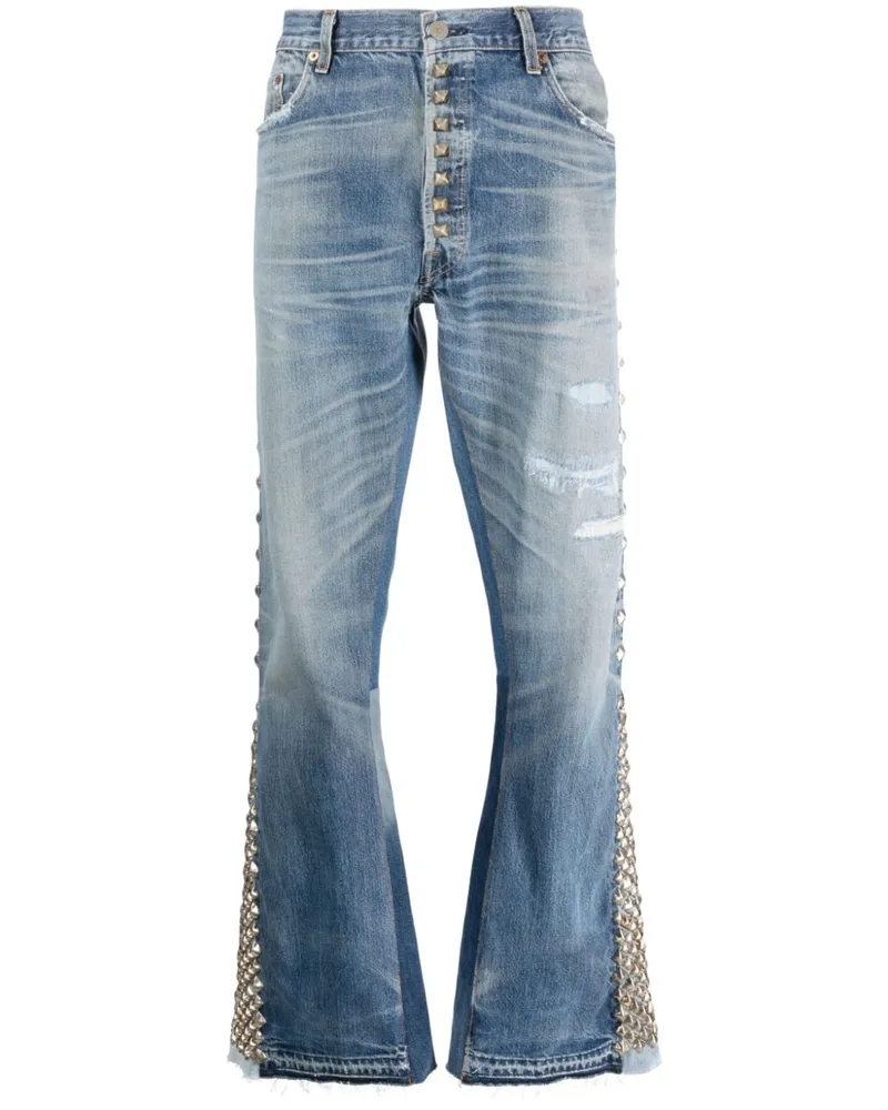 GALLERY DEPT. Halbhohe Wide-Leg-Jeans Blau