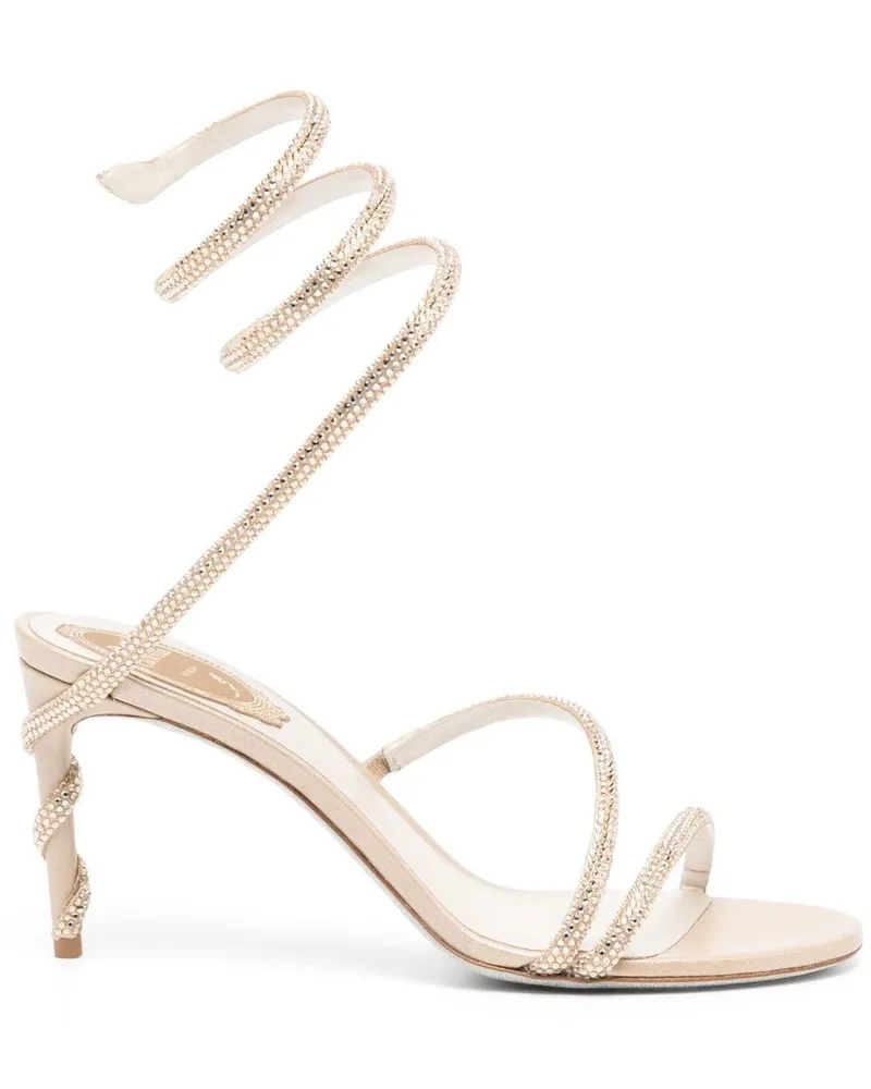 René Caovilla Margot Sandalen 80mm - Braun Braun