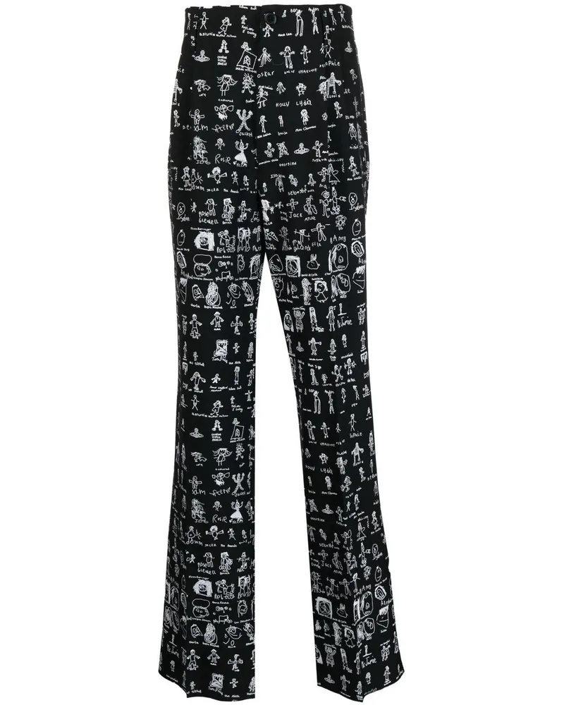 Vivienne Westwood Hose mit grafischem Print Schwarz