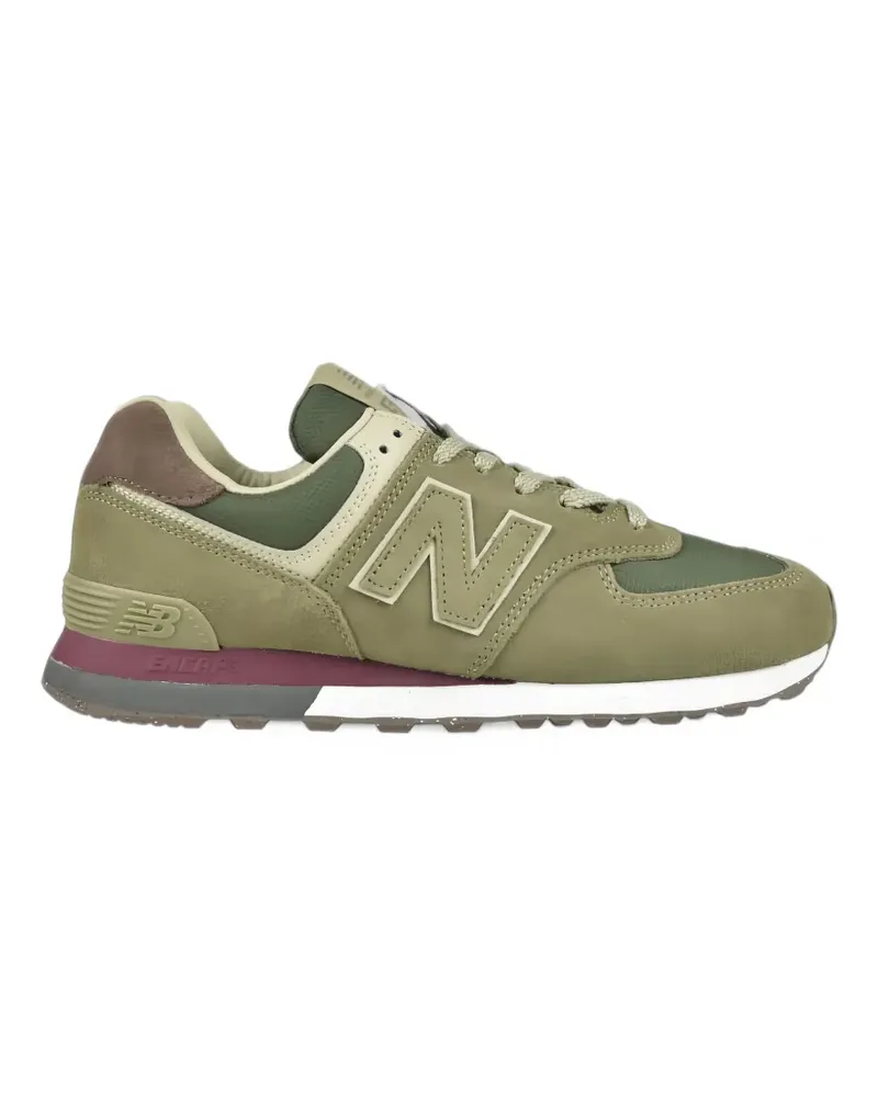 New Balance 574 panelled suede sneakers - Grün Grün