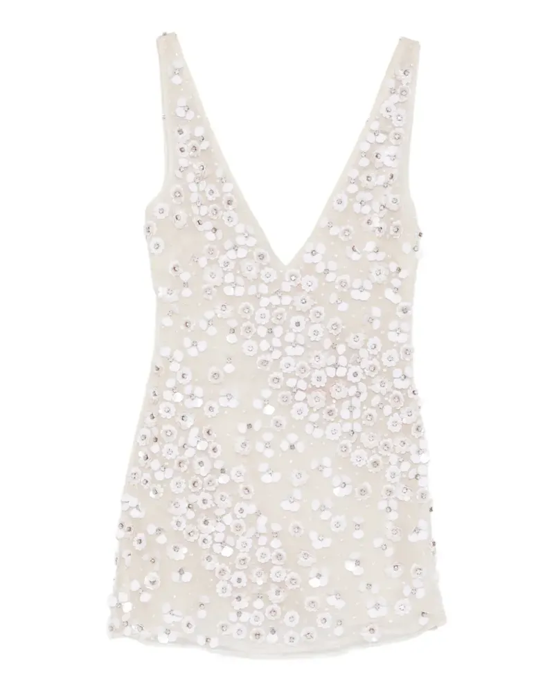 Cult Gaia sequin floral mini dress - Nude Nude