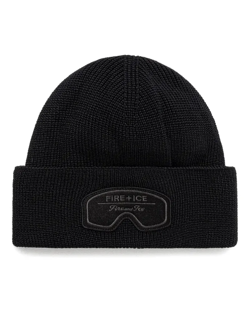 Bogner Fire & Ice Zaida logo-patch beanie - Schwarz Schwarz