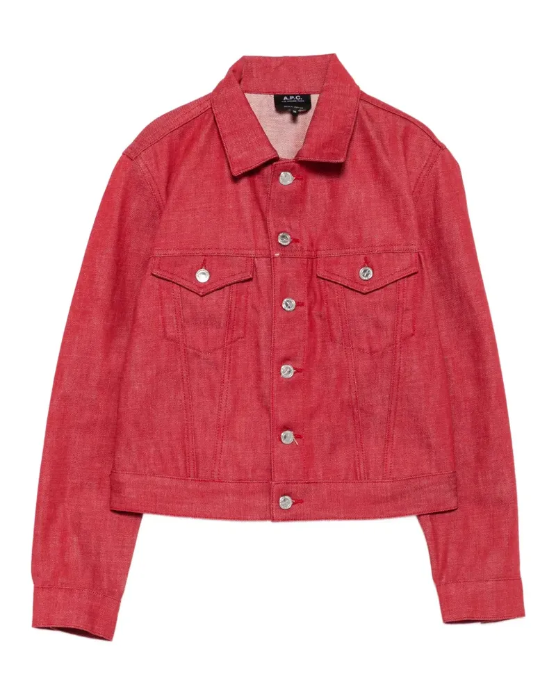 A.P.C. button-fastening denim jacket - Rot Rot