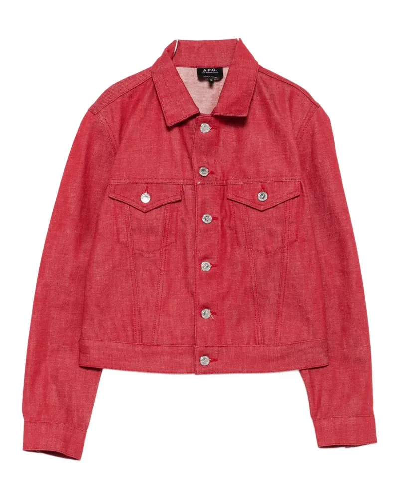 A.P.C. button-fastening denim jacket - Rot Rot