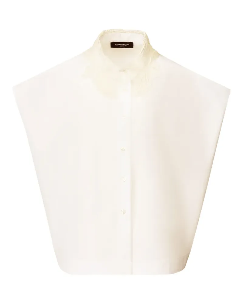 Fabiana Filippi lace collared shirt - Weiß Weiß