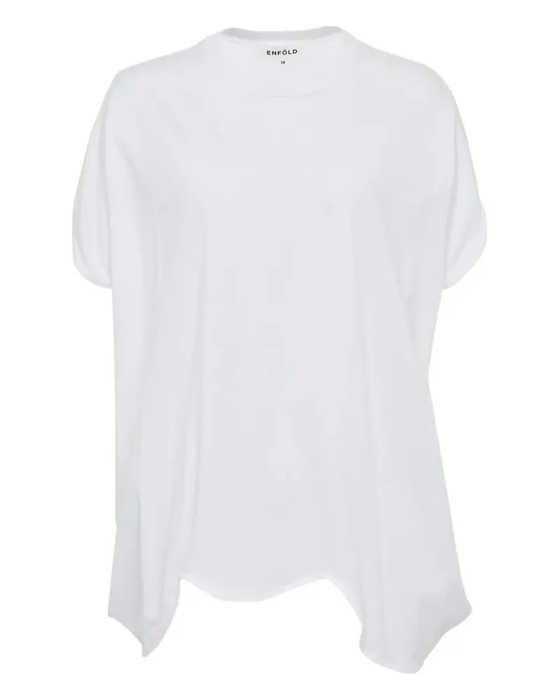ENFÖLD asymmetric cotton T-shirt - Weiß Weiß