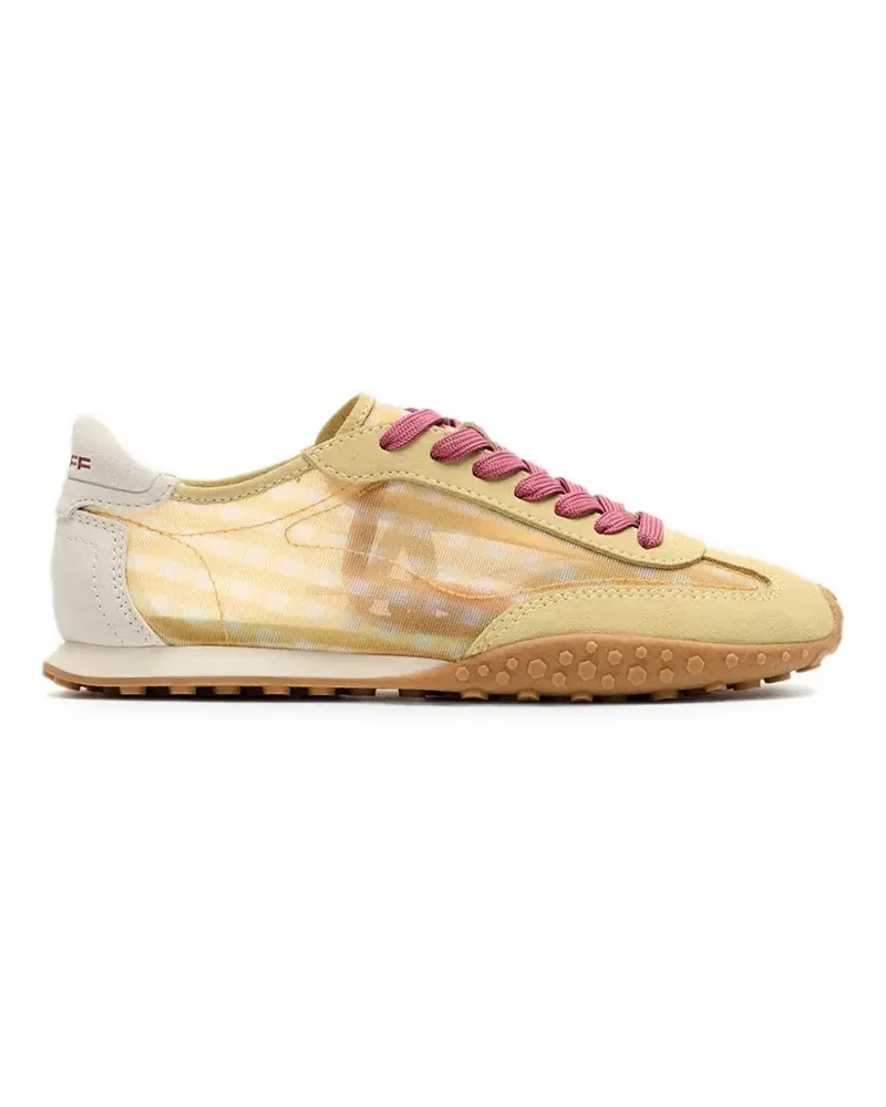 HOFF Bridge gingham-pattern panelled sneakers - Nude Nude