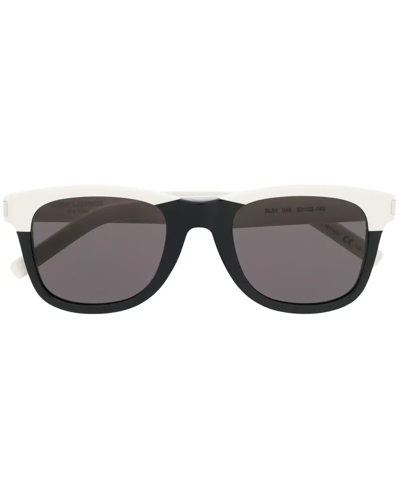 Saint Laurent Zweifarbige Sonnenbrille - Weiß Weiß