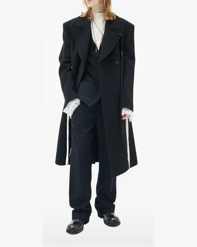 Ann Demeulemeester Jake double-breasted coat - Schwarz Schwarz