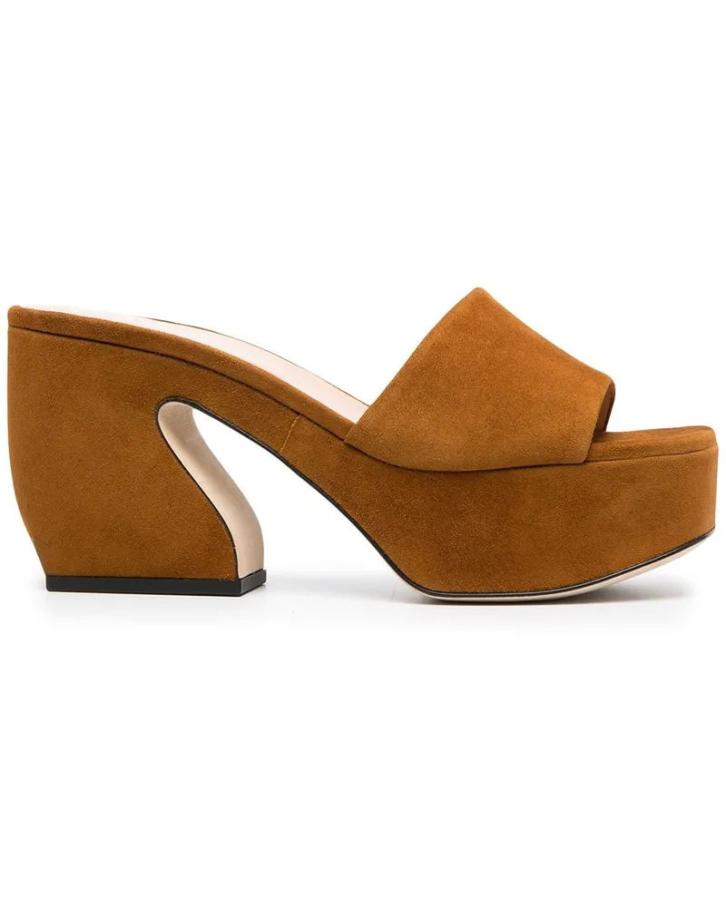 Sergio Rossi Mules aus Wildleder - Braun Braun