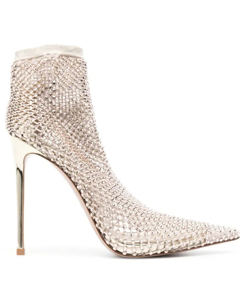Le Silla Gilda Stiefel mit Kristallen 120mm - Nude Nude