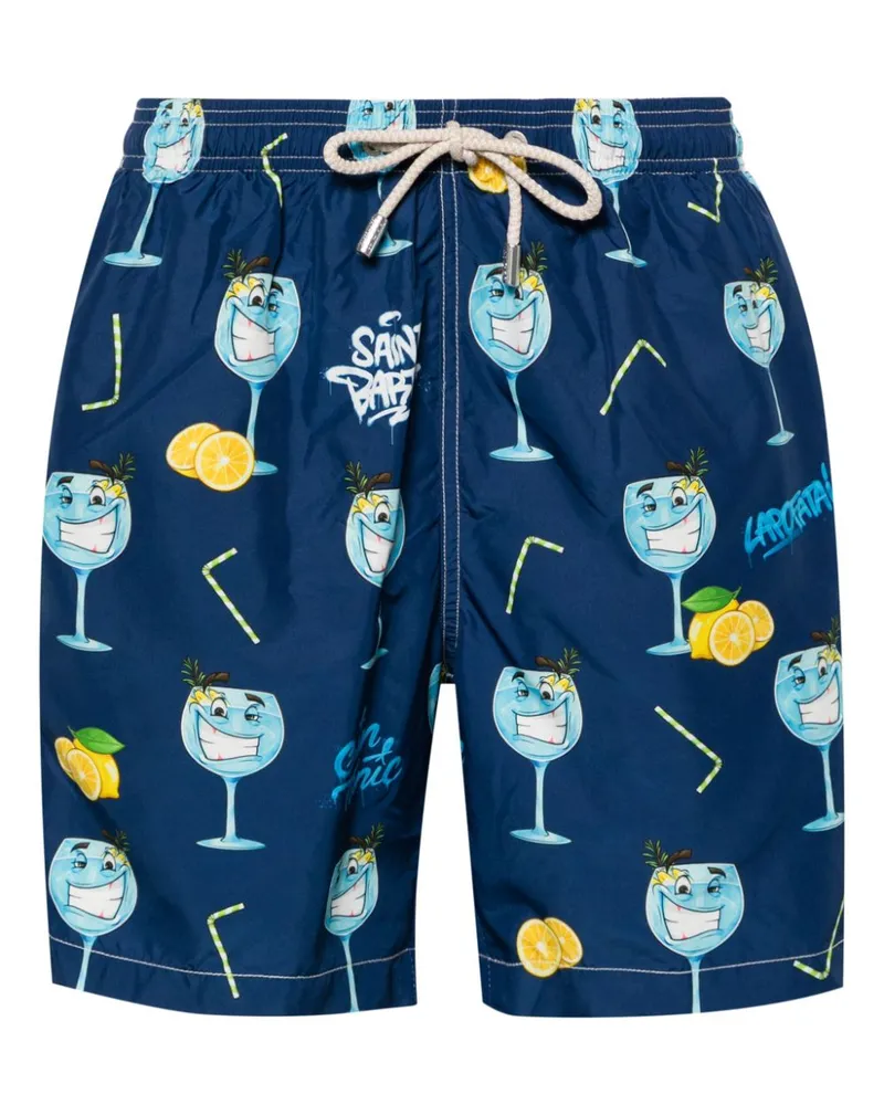 MC2 Saint Barth Halbhohe Lighting Badeshorts - Blau Blau