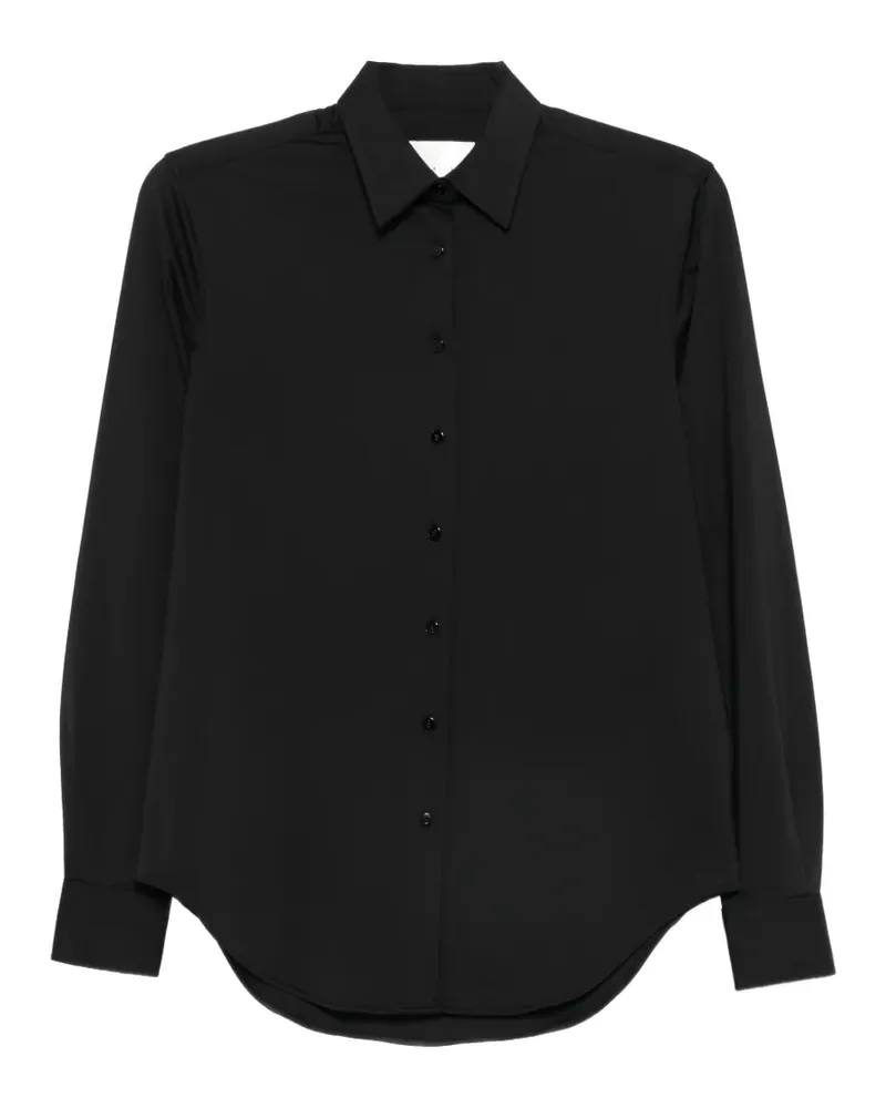 XACUS Marta button-down curved-hem shirt - Schwarz Schwarz
