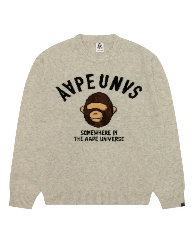 BAPE Pullover mit grafischem Logo - Nude Nude