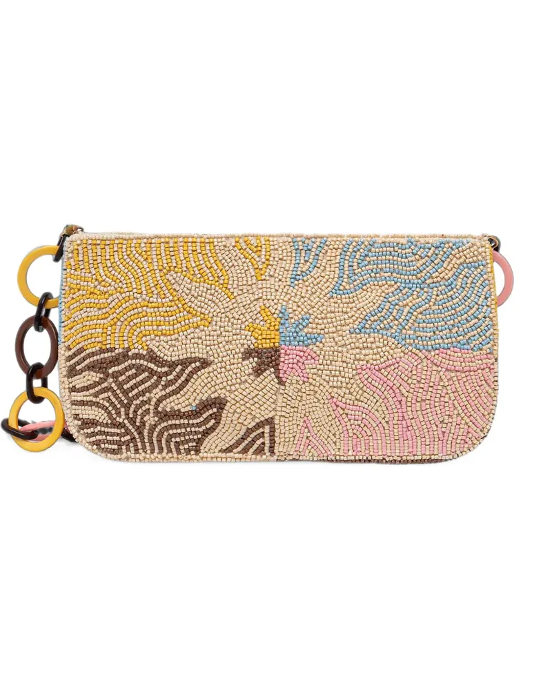 Never Fully Dressed bead-embellished chain-link clutch - Braun Braun