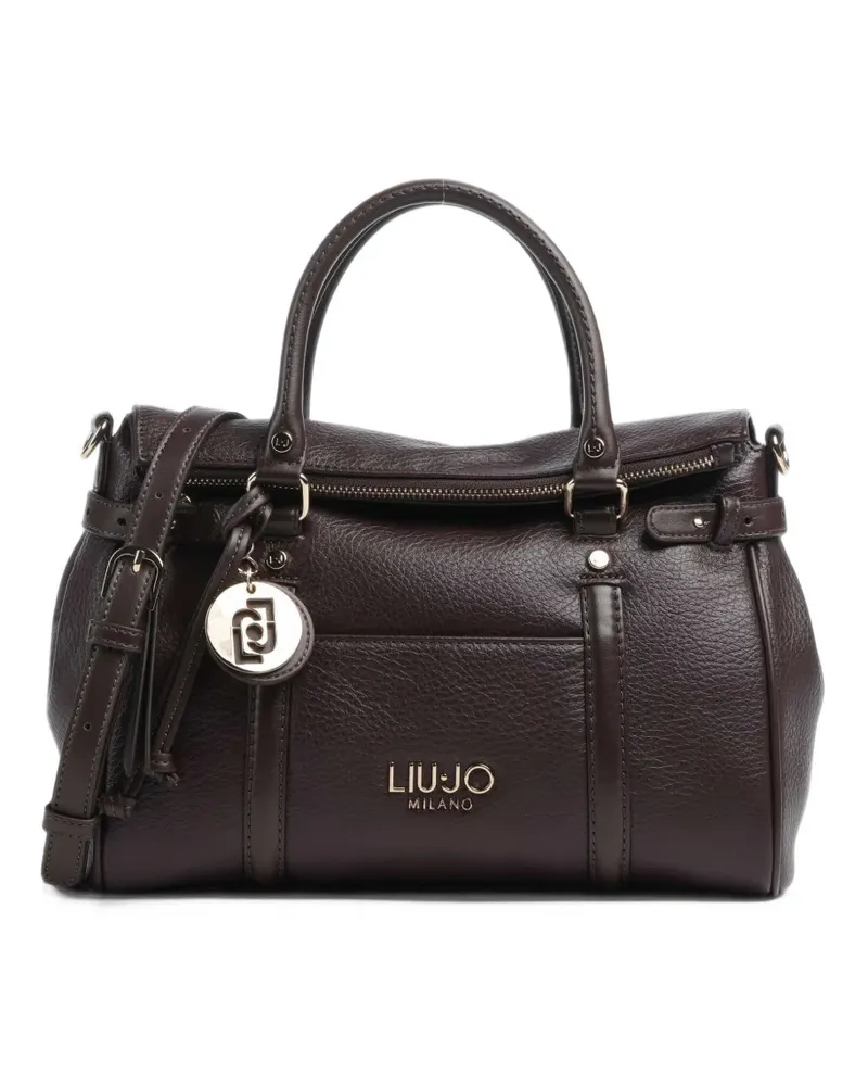 Liu Jo Shopper mit Logo-Schild - Braun Braun