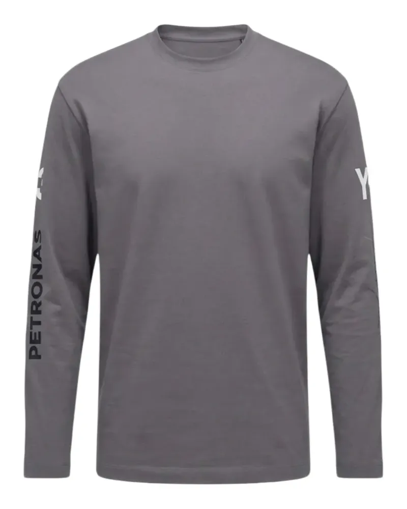 Y-3 x Mercedes Chaos long-sleeve graphic-print T-shirt - Grau Grau