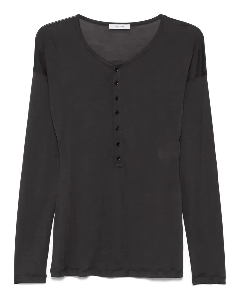 Christophe Lemaire T-Shirt aus Seide - Grau Grau