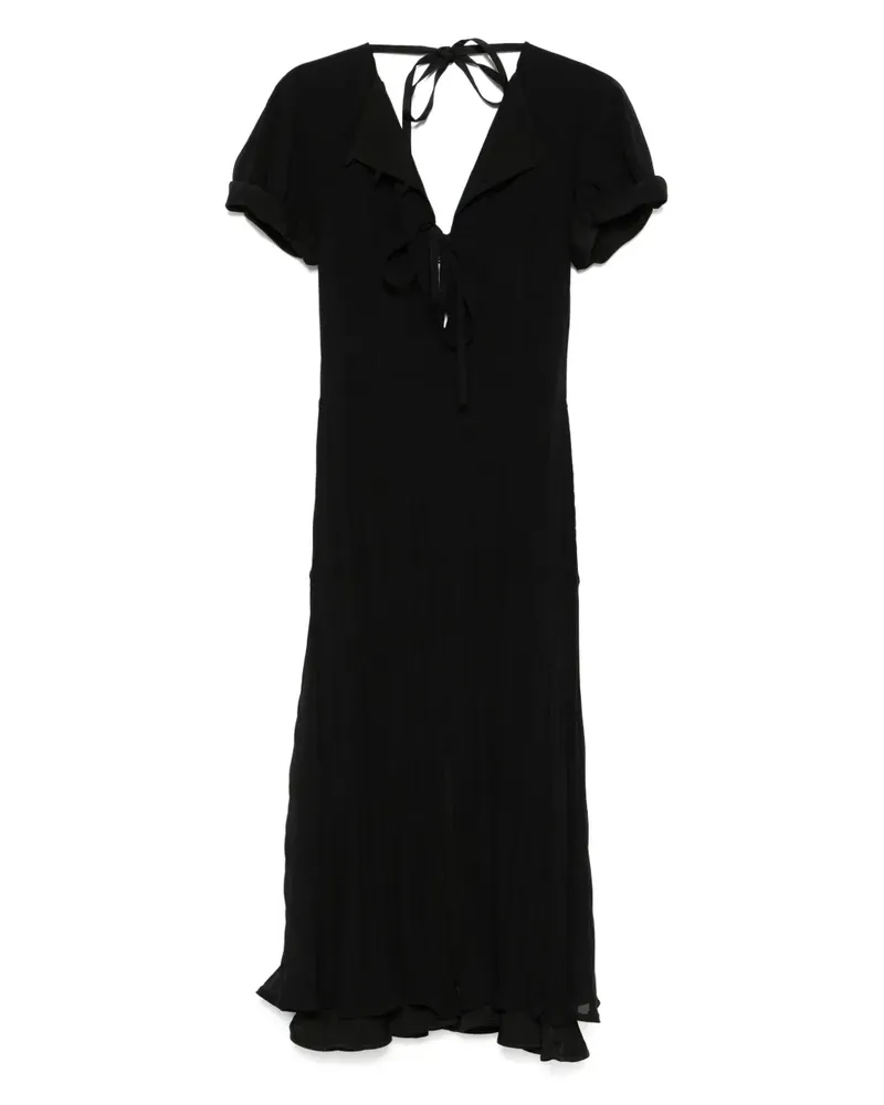 Jil Sander Maxikleid im Layering-Look - Schwarz Schwarz
