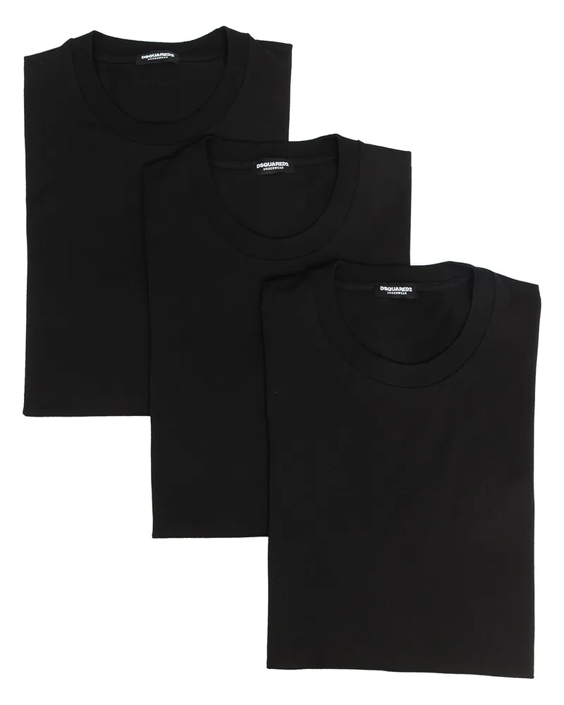 Dsquared2 3er-Set T-Shirts mit rundem Ausschnitt - Schwarz Schwarz