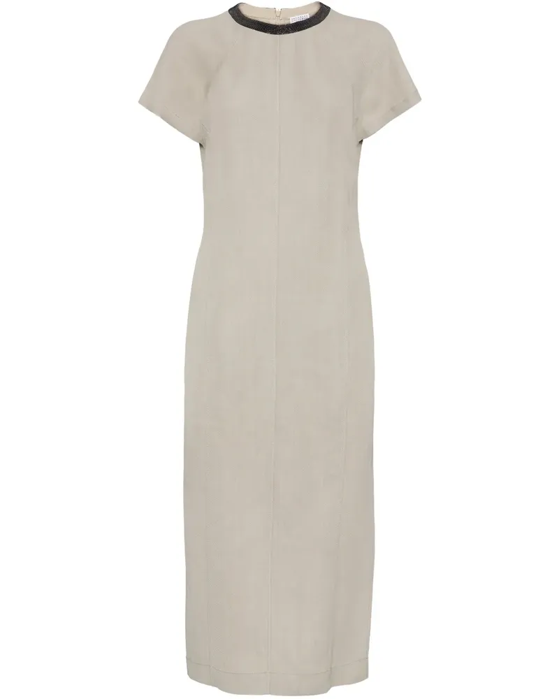 Brunello Cucinelli Kleid mit Monili-Verzierung - Nude Nude