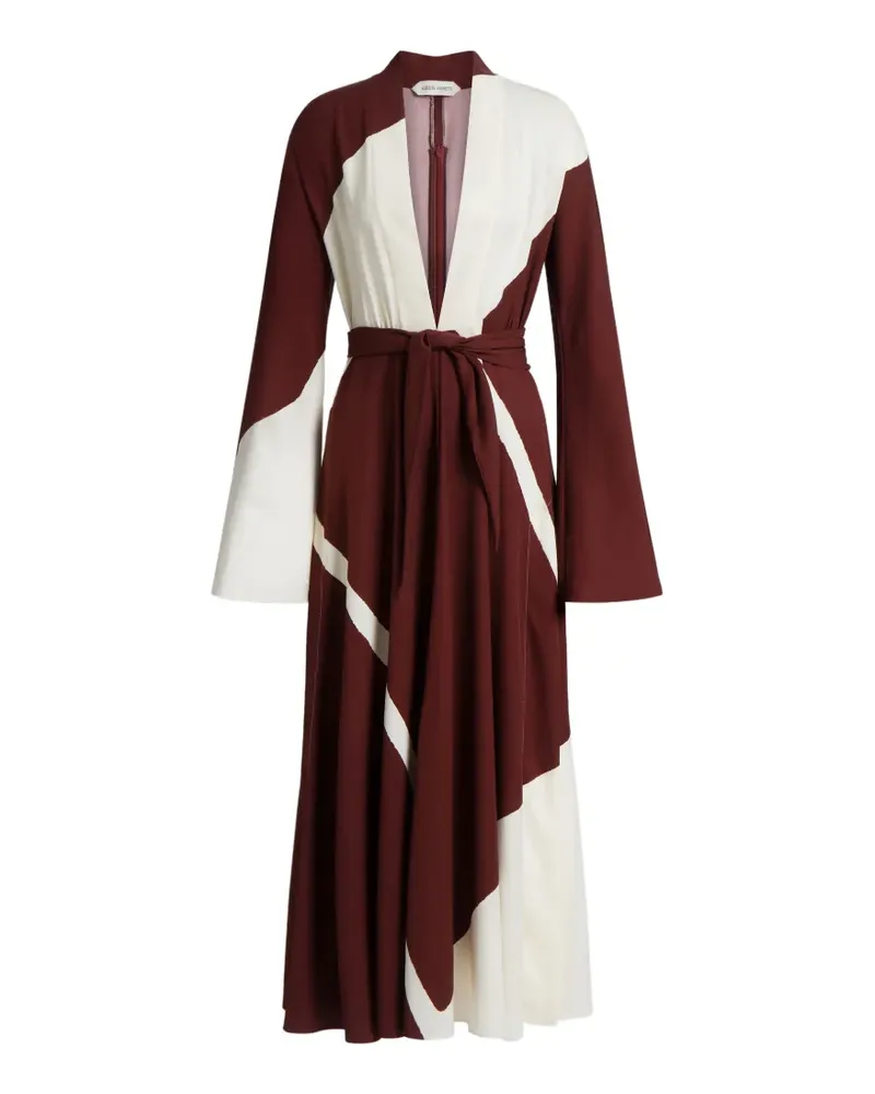 Alberta Ferretti Maxikleid mit V-Ausschnitt - Braun Braun