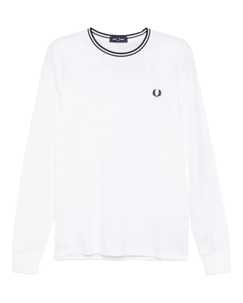 Fred Perry T-Shirt mit Kontrastdetails - Weiß Weiß