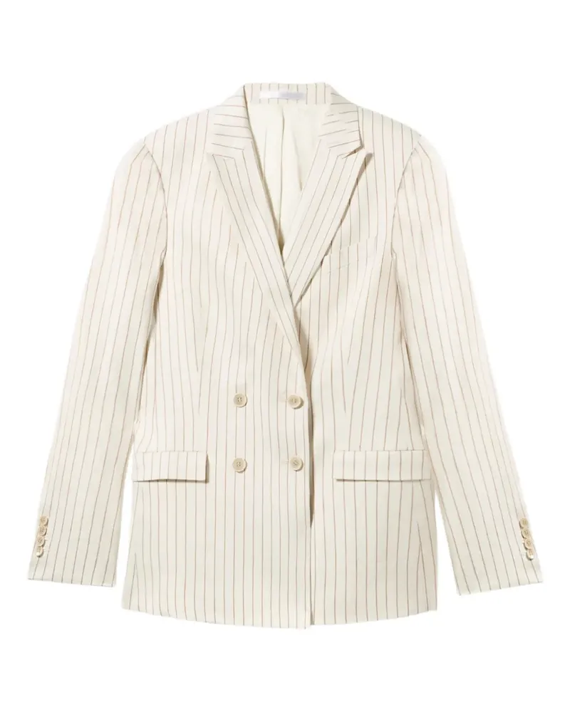 Brooks Brothers Doppelreihiger Blazer mit Nadelstreifen - Weiß Weiß