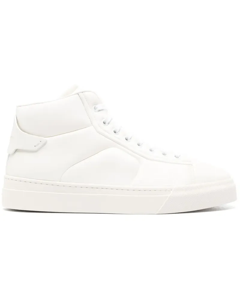 Santoni High-Top-Sneakers aus Leder - Weiß Weiß