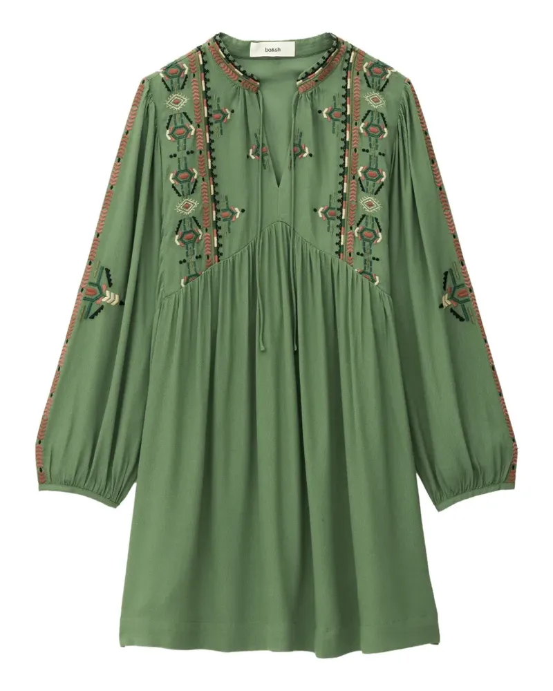 ba&sh Telma embroidered V-neck dress - Grün Grün