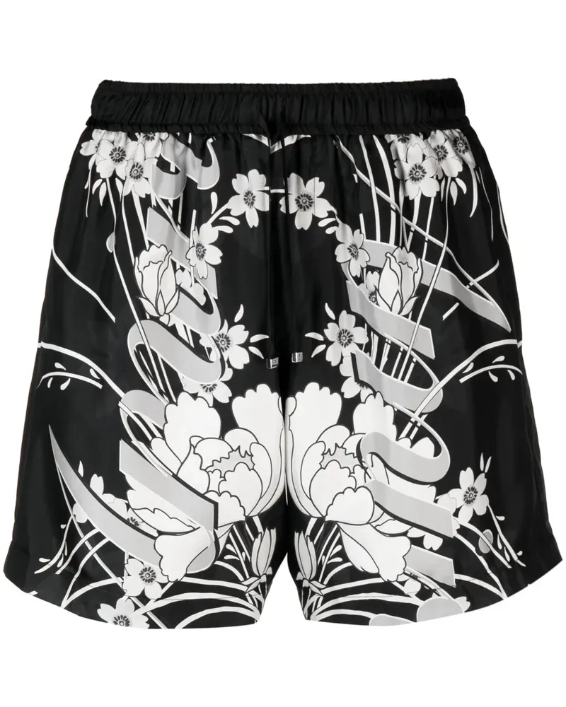 Amiri Sport-Shorts aus Seide mit Print - Schwarz Schwarz