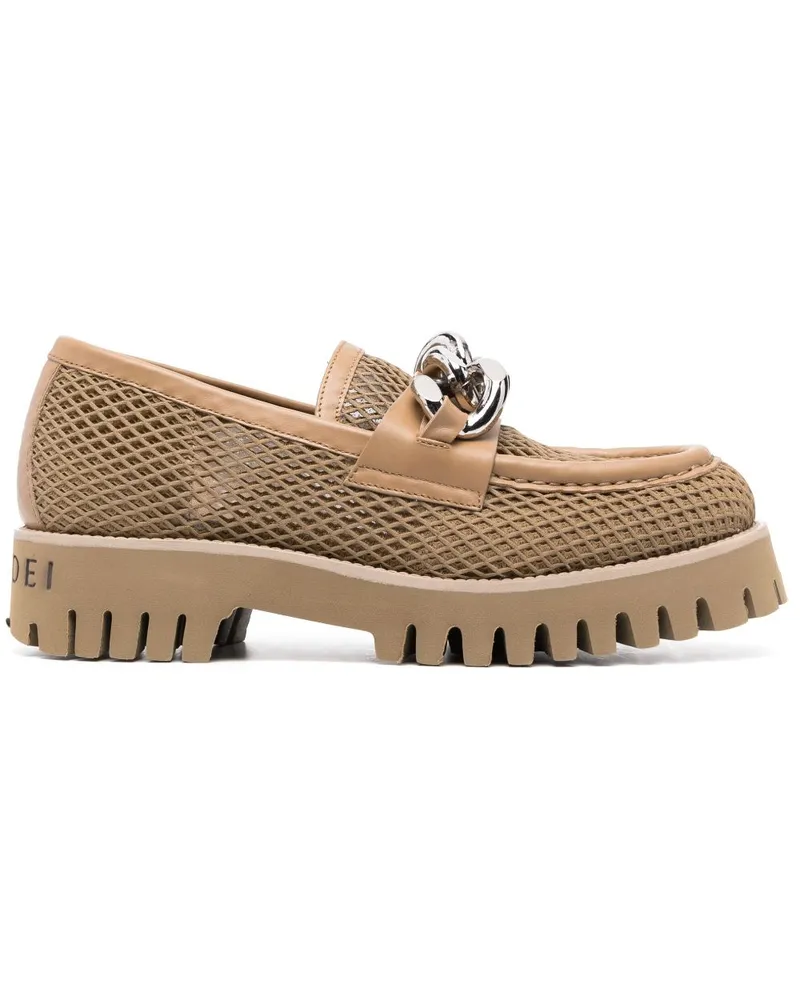 Casadei Loafer mit Kettenriemen - Nude Nude