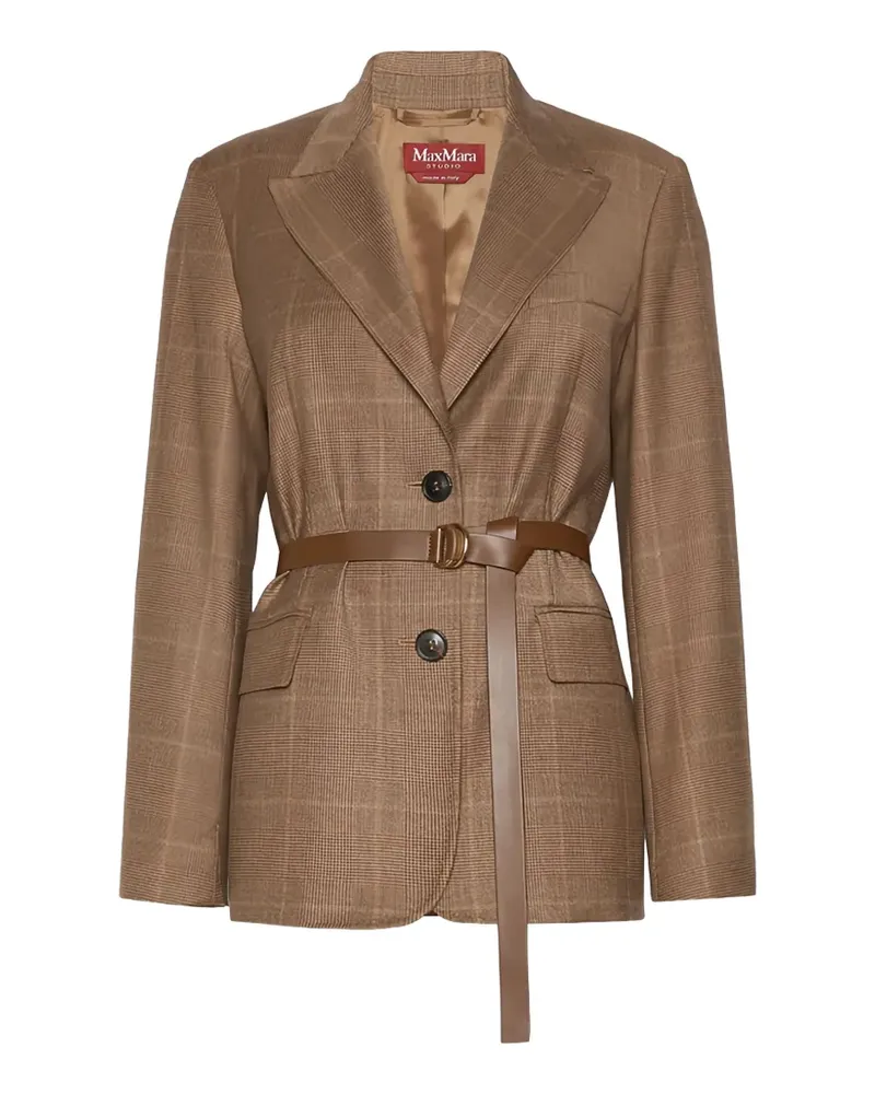 Max Mara Blazer mit Karomuster - Braun Braun