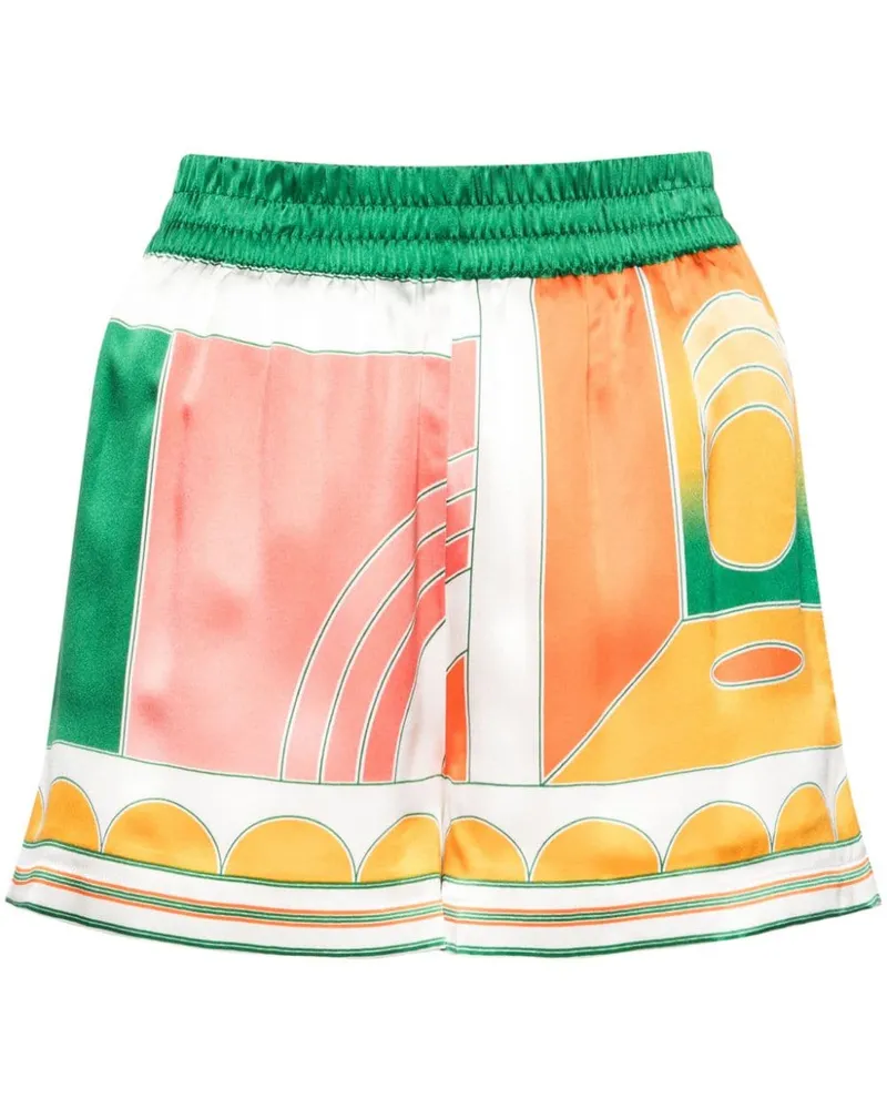 Casablanca Paris Summer Court Seidenshorts Orange