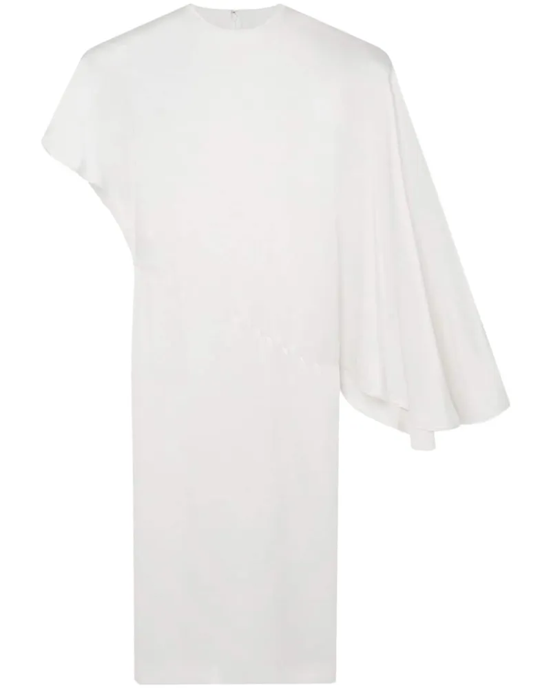 Stella McCartney Asymmetrisches Midikleid mit Schulterpolstern - Weiß Weiß