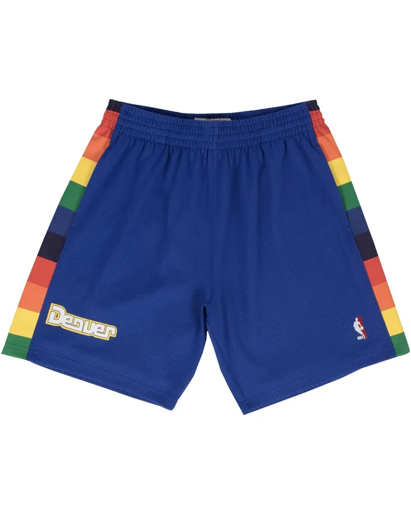 Mitchell & Ness 1991/92 Denver Nuggets Swingman Basketball-Shorts - Blau Blau