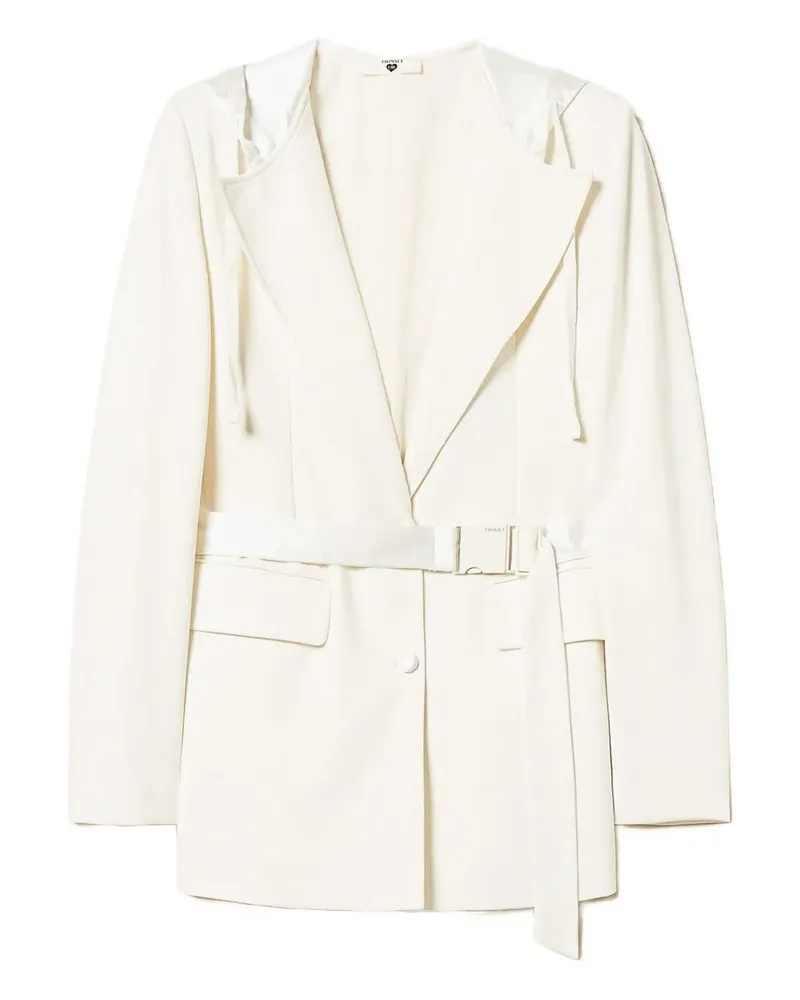 Twin-Set Sakko mit Kapuze - Weiß Weiß