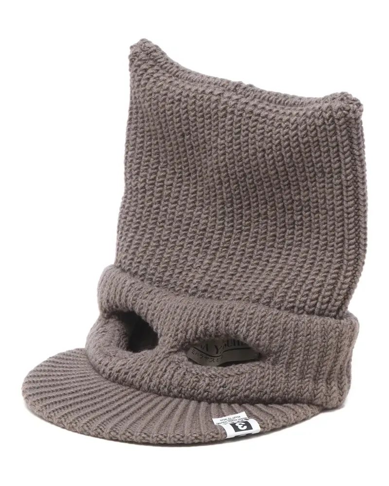 MIHARAYASUHIRO Masked Cat Visor Balaklava - Braun Braun