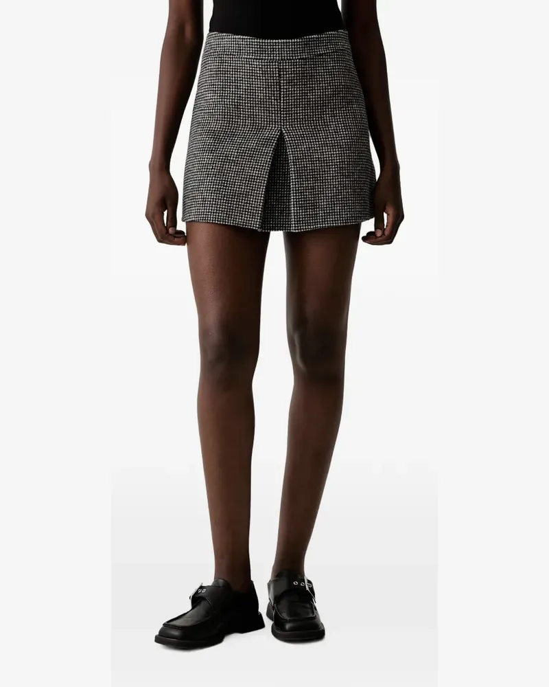 Ermanno Scervino houndstooth-pattern pleated mini skirt - Grau Grau