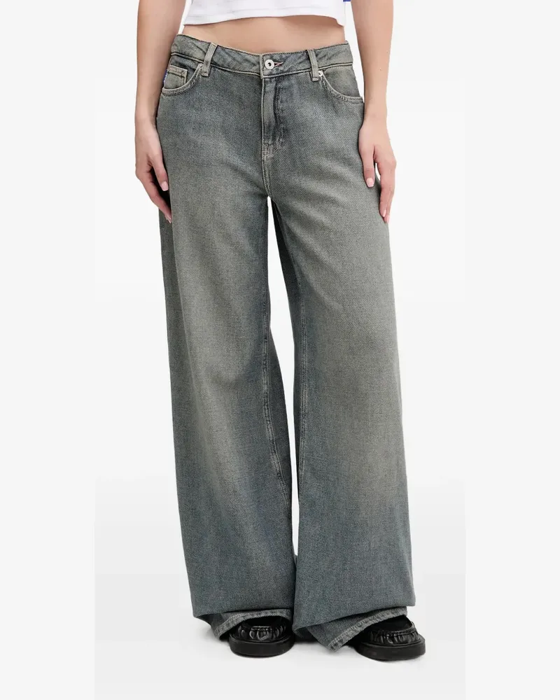 HUGO BOSS Gobana washed wide-leg jeans - Blau Blau