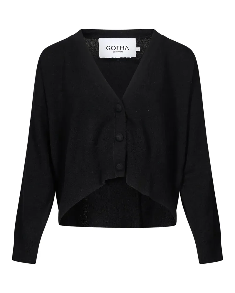 Gotha Fiorella Cardigan mit Fransen mit V-Ausschnitt - Schwarz Schwarz