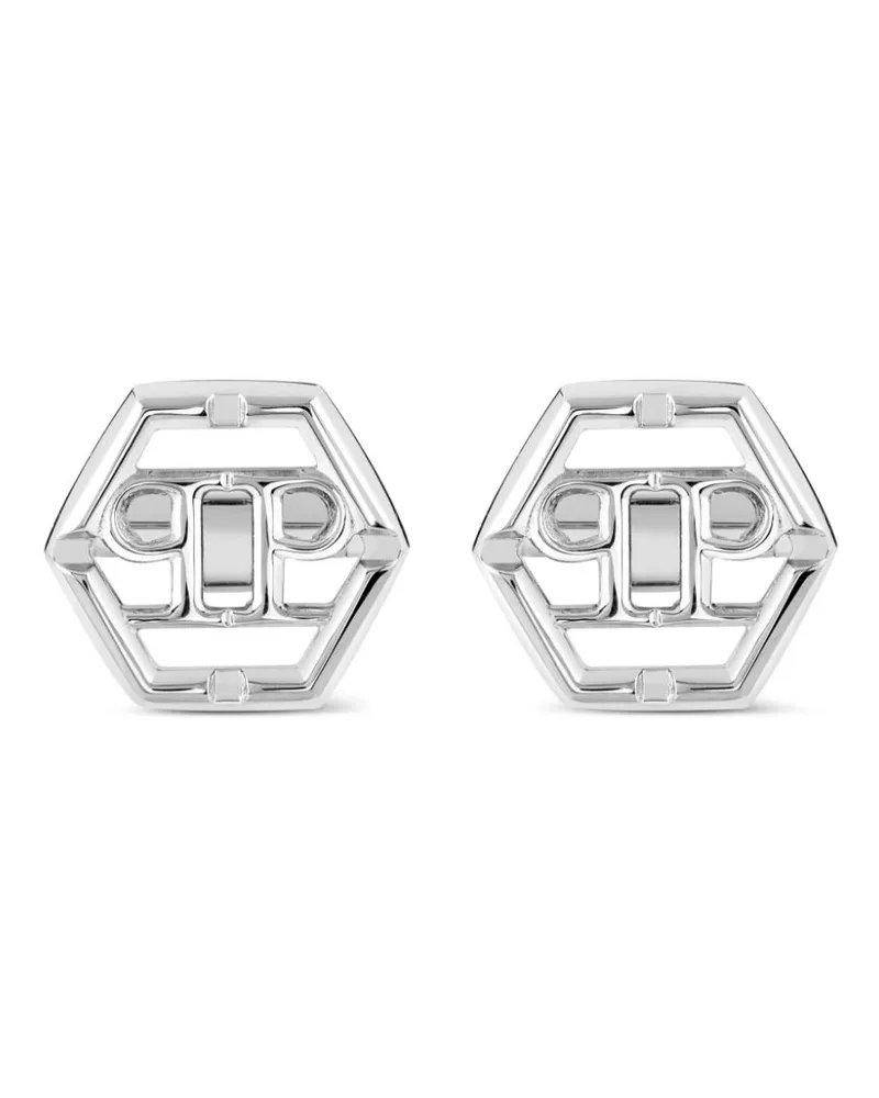 Philipp Plein Hexagon-PP Manschettenknöpfe - Silber Silber