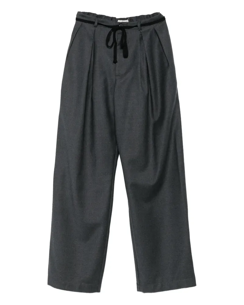 BARENA Bundfaltenhose mit Kordelzug - Grau Grau