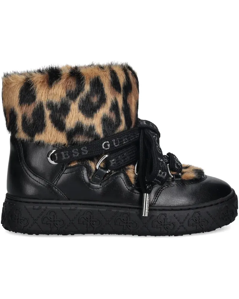 Guess Unessa faux-fur trim ankle boots - Schwarz Schwarz