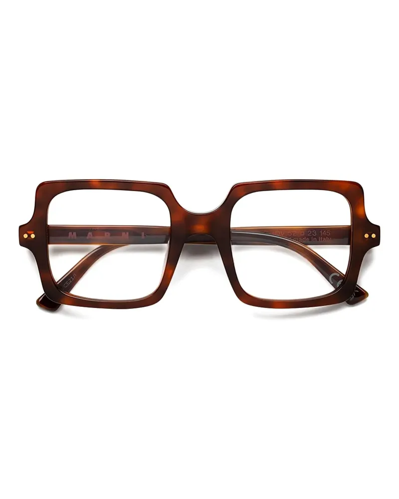 Marni Brille mit eckigem Gestell - Braun Braun