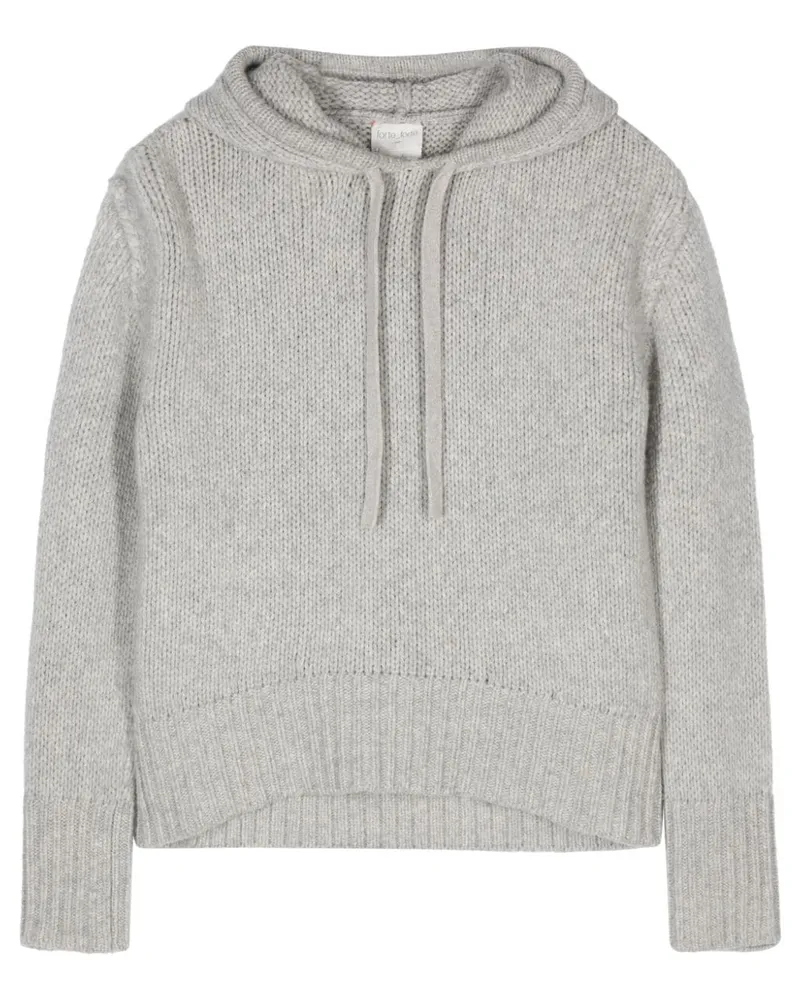 forte_forte Gestrickter Kapuzenpullover - Grau Grau